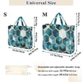 thumbnail image 2 of FORMRS Womens Corduroy Tote Bag Crossbody Shoulder Handbag with Pocket, Light Blue Geometric Pattern, 2 of 7
