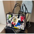 thumbnail image 3 of Bolso de lona para mujer con dibujos animados de Mickey Mouse de Disney, bolso de hombro de gran capacidad, bolso de dibujos animados portátil para compras, 3 of 5