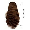 thumbnail image 3 of Qliuoazw Front Lace Wigs Hair Pre Plucked Wigs Hair Glueless Wigs Human Hair For Women Brazilian Wig Dark Brown 65cm, 3 of 9