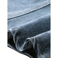 thumbnail image 5 of INSPIRE CHIC Fishtail Denim Skirt for Women's Washed Midi Jean Bodycon Skirt M Grey Blue, 5 of 6