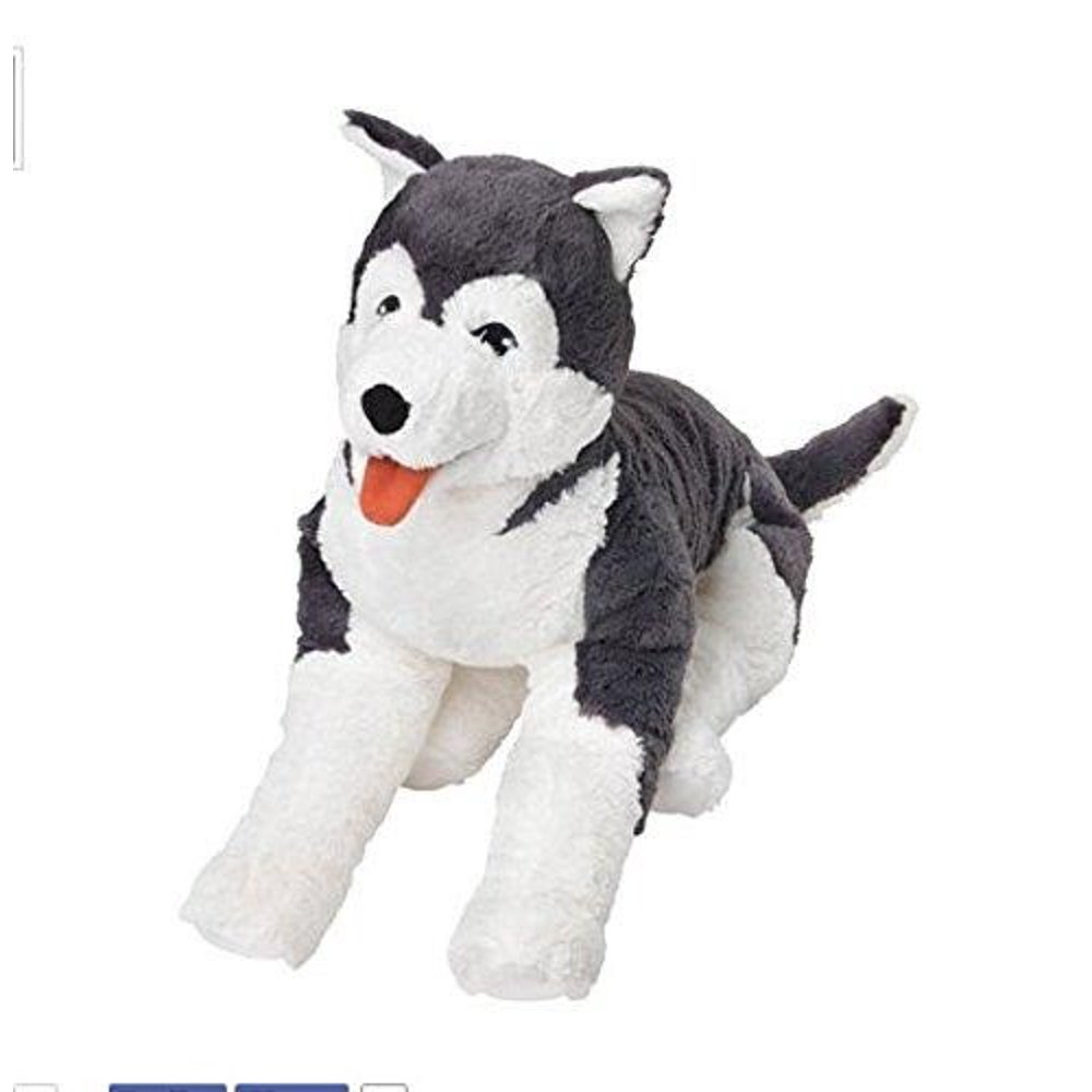 Ikea Livlig Soft Toy Husky Dog Siberian Stuffed Alaskan Malamute Eskimo