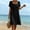 Black plus size boho mini dress a1, variant on Women Plus Size Summer Square Neck Short Sleeve Eyelet Hollow Out Boho Mini Dress Flowy A Line Casual Party Beach Vacation Sundresses, Green L