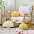 thumbnail image 3 of SUSIELADY Seashell Throw Pillows, Shell Shaped Pillow, Seashell Decorative Pillow, Soft Plush Pillow Sea Couch Decoration, Beige, 13 X 10 inch, 3 of 6