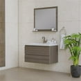 thumbnail image 2 of Alya Bath Paterno 36" Modern Wood Wall Mounted Bathroom Vanity in Gray, 2 of 7