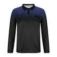 thumbnail image 4 of Blczomt Casual Men's Polo Shirts Blue Dress Long Sleeve Polos Button Collared Clothes Men, 4 of 6