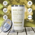 thumbnail image 3 of Boss Lady Gifts for Women, Boss Day Gifts for Women Tumbler Gifts for Boss Female, Christmas Birthday Gift Ideas for Boss Lady, Female Leader, Boss Appreciation Worlds Best Boss Tumbler Mug 20OZ, 3 of 6