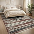 thumbnail image 3 of ODIKA 8'x10' Washable Area Rug July Vintage Door Inspired Doormat Featuring Weathered Panels for Living Room, Under Sectional, Family , Durable, Non-Slip, 3 of 7
