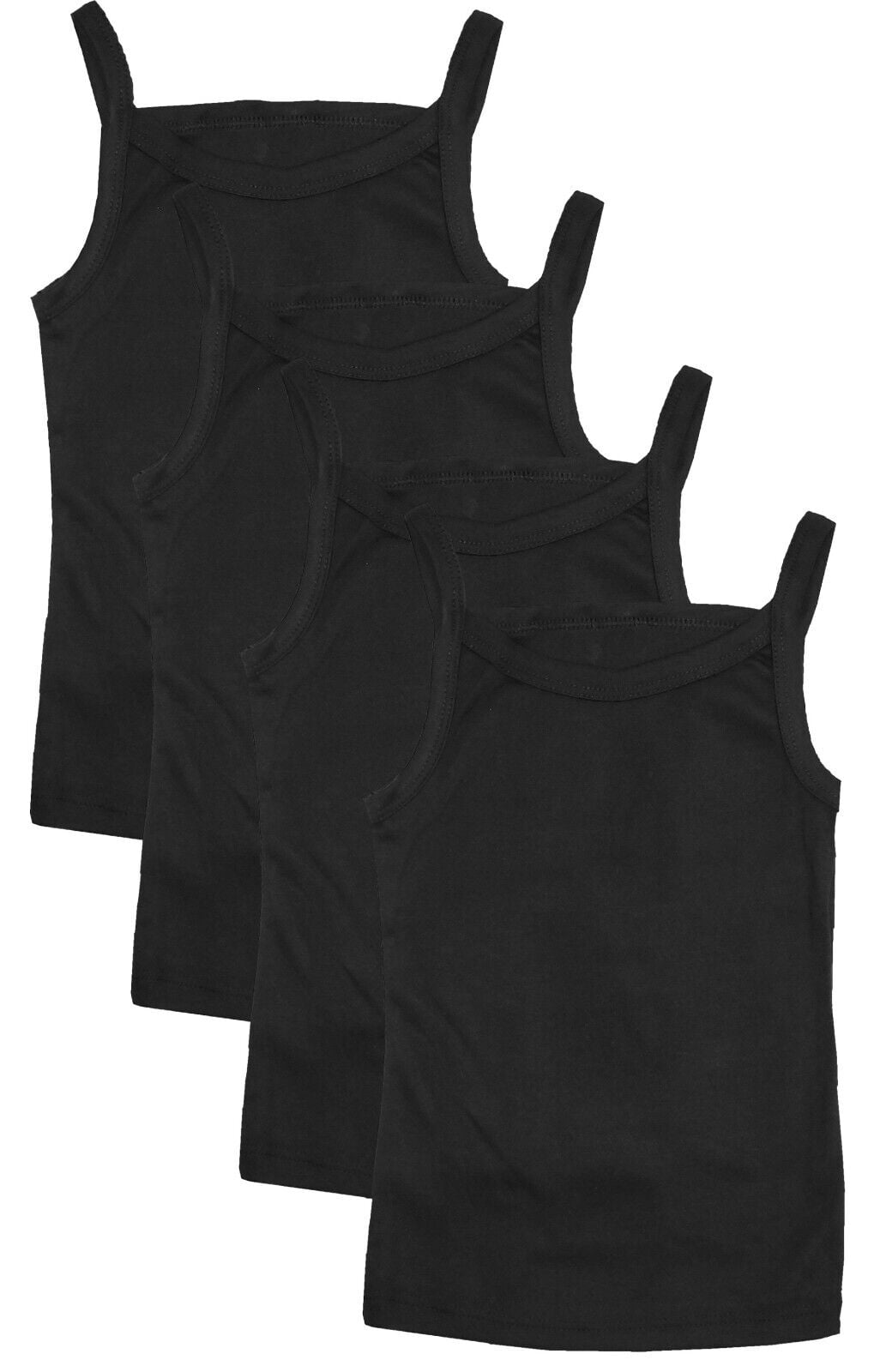 BOne Kids Girls' Cotton Camisole Tank Top Undershirt (Multipack