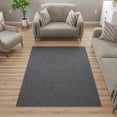 thumbnail image 2 of Ottomanson Non-Slip Area Rug for Living Room 2'7" x 5' Stain-Resistant Low Pile Floor Carpet, Black, 2 of 9