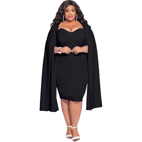 AURA Women Plus Size Long Sleeve Irregular Dress High Waist Fall Winter Casual Elegant Dress