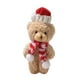 thumbnail image 2 of Adornos navideños, oso de peluche navideño, oso rizado, bufanda roja, peluche, pareja, oso marrón, compañero de mano, materiales de bricolaje, regalo, decoración de pastel, adorno, cachorro de oso de, 2 of 6