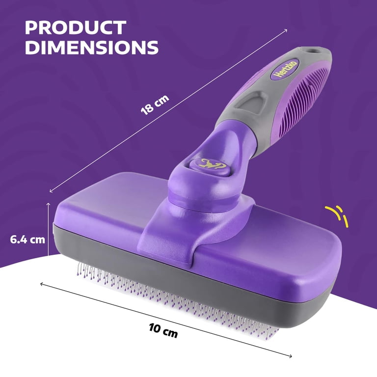 Hertzko Self-Cleaning Slicker Brush, Small for Dogs & Cats