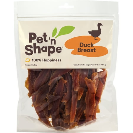 UPC: 0032657201165 | Pet n Shape Chik n Breast Jerky Treats – Natural Duck Dog Treats 1 Pound — Healthy Dog Treats