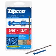 Tapcon 24305 Concrete Anchors, Hex Washer Head, 3/16 x 1-3/4-In., 75-Pk. - Quantity 1