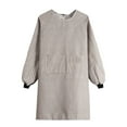 thumbnail image 2 of Kingtowag Gray Long-Sleeved Cotton Linen Apron, Long-Sleeved Cotton Linen Apron with Pocket, Adjustable for Cooking, Baking, and Household Chores, 2 of 8