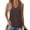 Coffee, variant on Plus Size Tank Tops for Women Summer Pleated Square Neck Tunics Loose Fit Casual Flowy Sleeveless Shirts, Coffee L