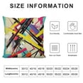 thumbnail image 5 of JEUXUS Decorative Throw Pillow Cover Grunge Abstract Vertical Paint Stripes Mixed Wall Strokes Oil Splashes Artistic Ink Artwork Purple Soft Cushion Covers  for Bed Car Couch Sofa, 5 of 5