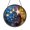 Acrylic 3.5 Inch, variant on Decorative Compass Stained Glass Suncatcher Window Hanging, Celestial Star and Moon Glass Panel Art, Cosmic Navigation Window Decor, Vibrant Star Sun Catcher Ornament for Living Room Window