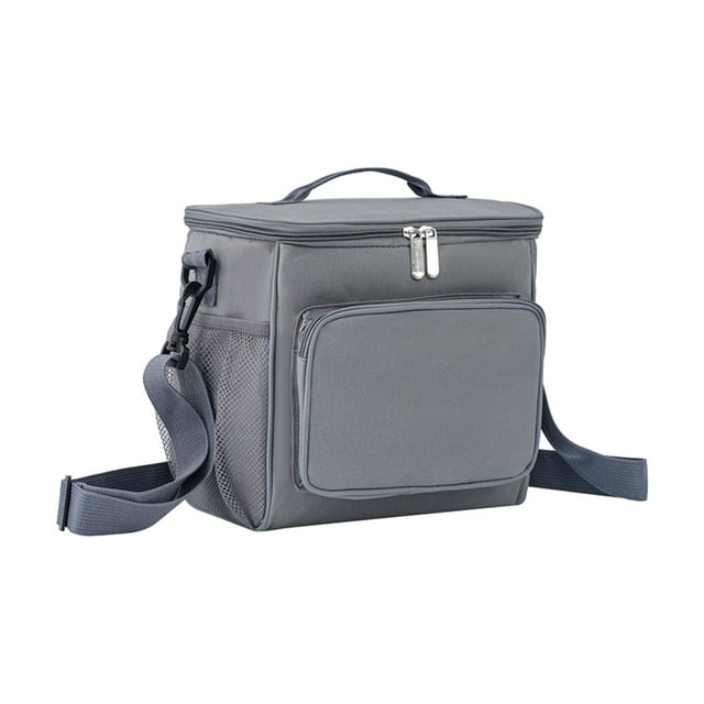 Wosthever Fiambrera Tamaño de la bolsa Material ligero Tessuto Oxford Bolsa de almuerzo con aislamiento Durable Fácil de limpiar Organizadores de utensilios de cocina Gris