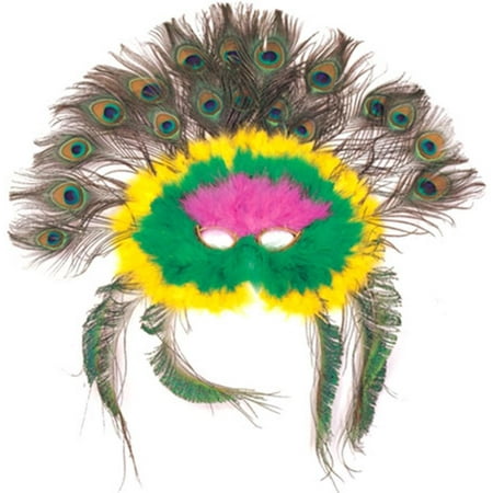 Adult Colorful Feather Peacock Eye Mask