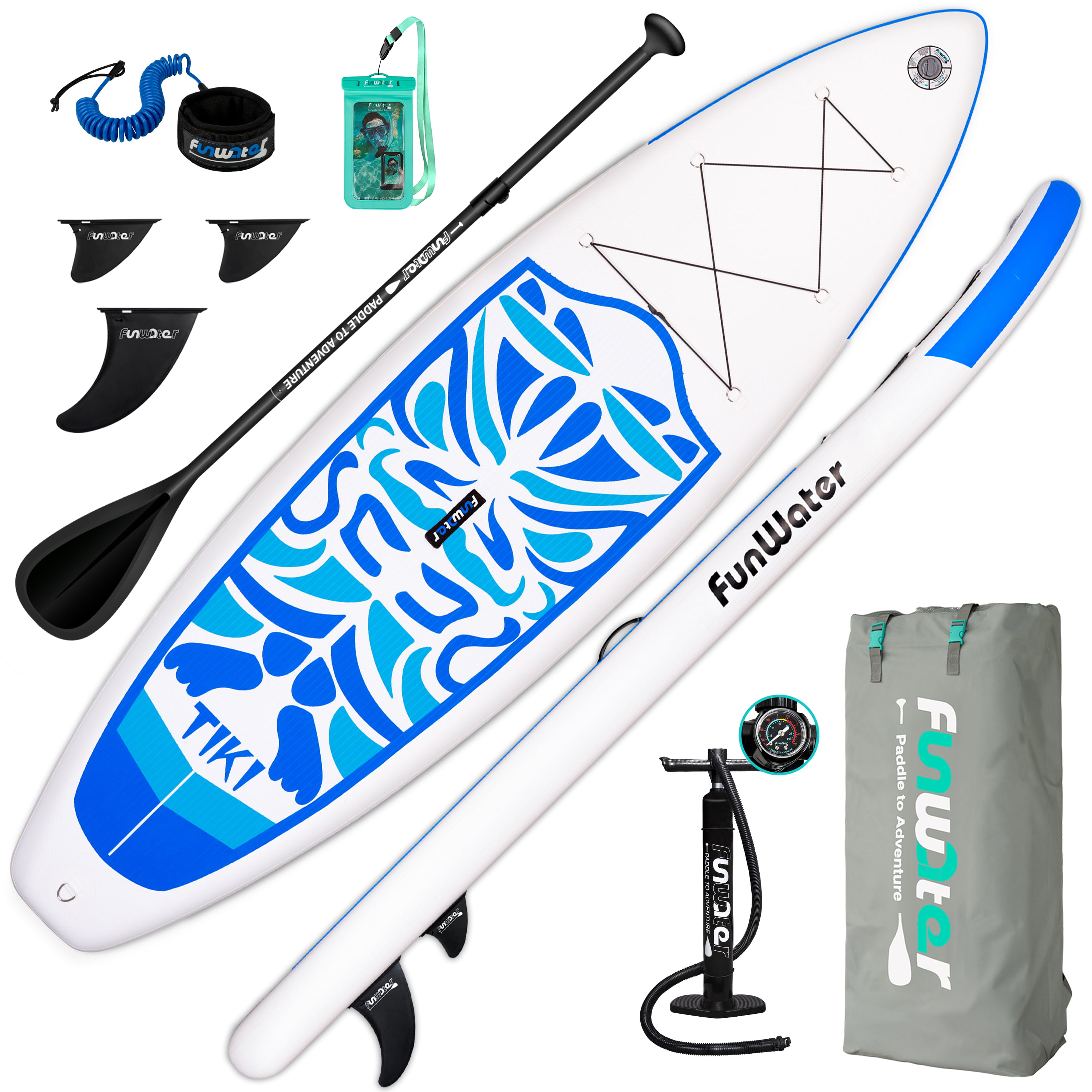 **NEW** 10ft 6 Funwater Inflatable SUP Stand Up Paddle Board Package 