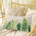thumbnail image 4 of Spring Leaves Pillow Covers, Linen Long Throw Pillow Case, Pastoral Garden Botanical Rustic Burlap Holiday Pillow Protector Decorative Cushion Cover for Living Room/Bedroom 12" x 20", 4 of 8