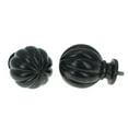 thumbnail image 2 of MERIVILLE 1" Diameter Single Curtain Rod Set with Fluted Ball Finials, Adjustable 28–48", Black Finish, 2 of 2