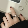thumbnail image 3 of Bague Minimaliste Réglable pour Femmes Bague Ouverte à la Mode Bagues Empilables Bijou Cadeau, 3 of 8