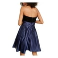 thumbnail image 2 of BLONDIE Robe de Fête Ajustée et Évasée Sans Bretelles au-Dessus du Genou avec Fermeture Éclair pour Femmes Marine 1, 2 of 4