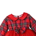 thumbnail image 3 of Little Girls Christmas Dress Toddler Tulle Plaid Mesh Skirt Dress Xmas Outfit Clothes for Kids Girls 1-8T, 3 of 6