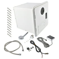 GELUOXI RV Tankless Water Heater 42000 BTU Propane Gas Instant Hot Water 15x15 in White Door w/Controller