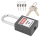 thumbnail image 5 of juegos de candados de seguridad de 1,5 pulgadas, cerradura aislada con viga de acero con llaves para fabricación de máquinas industriales, color negro, 5 of 9