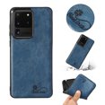 thumbnail image 1 of Classic Back Cover Case for Samsung Galaxy S20 Ultra Phone (6.9") - Synthetic Leather & Silicone Protector Slim Lightweight Cell Phone Cover Durable Drop Protection Case Shell for Men Women (Blue), 1 of 8