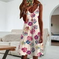 thumbnail image 3 of NECHOLOGY Womens Dresses plus Size Dress for Women Womens Boho Floral V Neck Midi Dress Sleeveless Summer Easter Dresses for Women Pink Large, 3 of 5