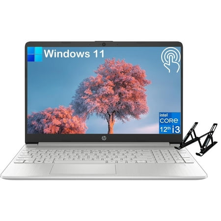 HP 2023 Newest 15.6" Touchscreen Laptop, Intel Core i3-1215U Processor (6 core), 12GB RAM, 256GB SSD, Intel UHD Graphics, WiFi, Fast Charge, HDMI, Thin & Portable, Long Battery Life, Windows 11 Home