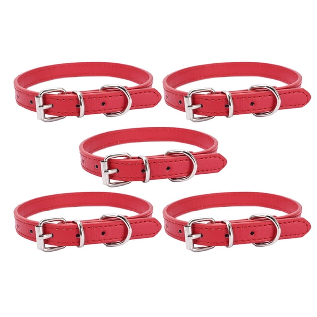 Collar de cuero para perros, collares ajustables para cachorros, collares para perros pequeños, collar multicolor para mascotas