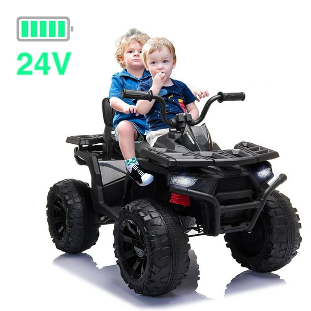 24V ATV Double Drive Children Rideon Car with 2 Seater, 4Wheeler Quad