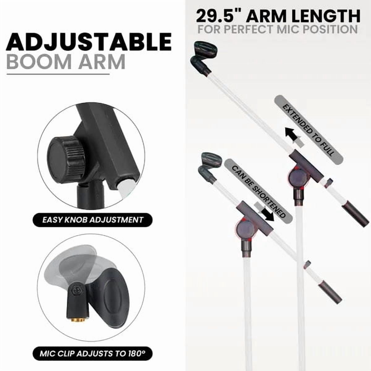 Tripod Mic Stand Floor 4Pcs Adjustable 18 to 72 Inches Sturdy Boom Arm Holder Microphone Stands Pedestal Para Microfono for Singing