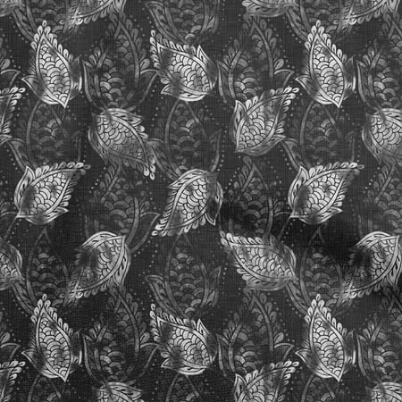 oneOone Polyester Spandex Light Gray Fabric Paisley Craft Projects Decor Fabric Printed By The Yard 56 Inch Wide