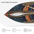 thumbnail image 5 of Fotbe Romantic Skeletons Under Moon Pattern Velvet Decorative Throw Pillow Covers with Elegant Piping, Soft Plush Cushion Cover for Sofa, Bed, Car, Office-16"x16", 5 of 8