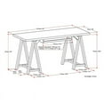 thumbnail image 6 of Atlin Designs Rustic Solid Wood Computer Desk in Distressed Gray, 6 of 6