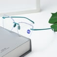 thumbnail image 4 of Green Square Oversized Rimless Lightweight Reading Glasses for Women Men Blue Light Blocking Readers TR90 Personalized Flexible Presbyopic Glasses +3.50, 4 of 4