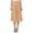 Khaki, variant on Women's Casual High Waist A-Line Midi Skirt for Work and Everyday Wear