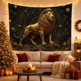 thumbnail image 3 of Golden Lion on Celestial Constellation Background, Mystical Celestial for Astrology Enthusiasts, Zodiac Wall Art, Birthday Gift Tapestry Wall Hanging for Bedroom and Living Room, 3 of 7