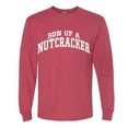 thumbnail image 2 of Wild Bobby Vintage Movie Quote Son Of A Nutcracker Men Long Sleeve Shirt, Vintage Heather Red, 3X-Large, 2 of 6