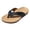 Dark Gray, variant on Ortho Flip Flops for Women Fashion Casual Snakeskin Design Leather Orthopedic Arch Support Flat Slip on Thong Comfortable Walking Slipper Sandals Black Size 9.5