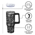 thumbnail image 3 of Halloween 30oz Tumbler with Handle and Straw Lid – Leak Proof Insulated Coffee Cup – Perfect Spooky Pumpkin Gift for Women Girls, 3 of 5
