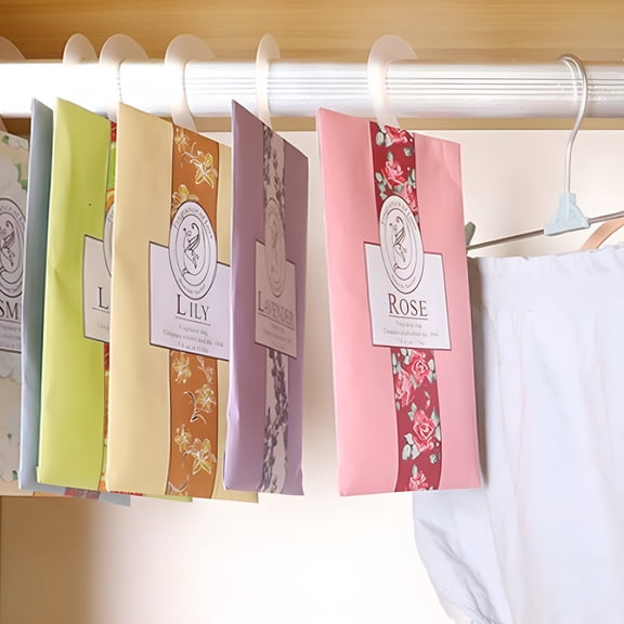RAGUPEL 4 Packs Scented Sachets Bags with Hanging Aromatherapy Fragrance Sachet Bags for Drawer and Closet Drawer Wardrobe Room
