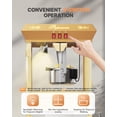 thumbnail image 5 of 16oz Upgraded Commercial Popcorn Machine with Cart, Large Popcorn Machine Makes Up to 80 Cups, Movie Theater Pop Corn Machine with Easy-Rolling wheels & Stainless-Steel Kettle, Black&Gold, 5 of 9