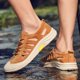 thumbnail image 2 of Zapatos casuales de piel de cerdo de moda para hombre, zapatos deportivos clásicos transpirables con agujeros de verano para hombre, zapatillas con cordones para exteriores (25,5 cm), 2 of 4